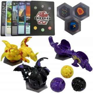 BAKUGAN LEGENDS STARTER SET 3 figúrky 6 Nilliious kariet